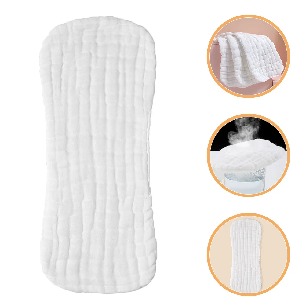 5Pcs Washable Cotton Diapers Pure Cotton Liners Breathable Soft Cloth Diapers for Newborn Baby Reusable Comfort