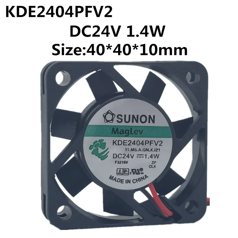 

New original KDE2404PFV2 24V 1.4W 4010 4CM 2-wire mute magnetic suspension bearing inverter cooling fan