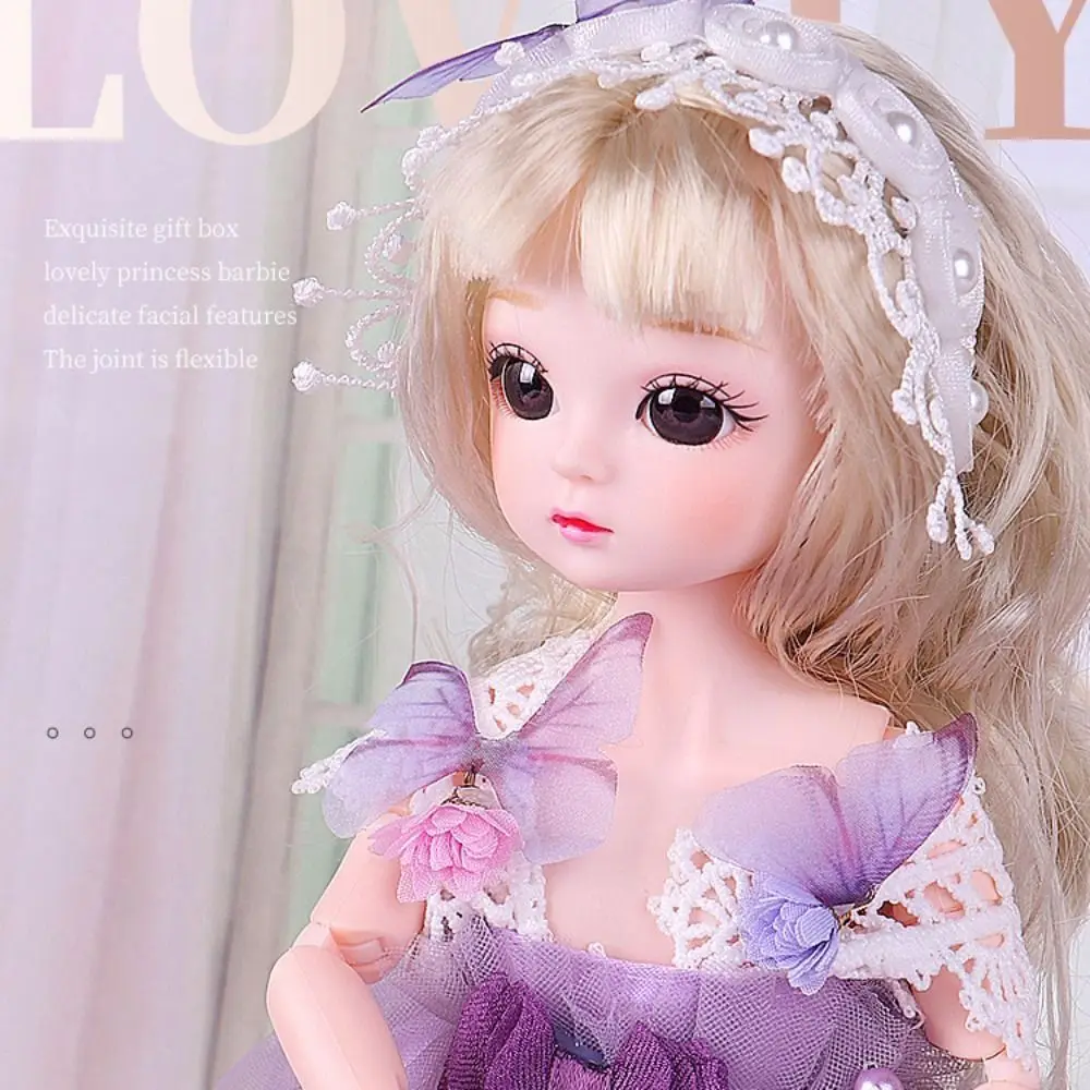 

Long Hair 30cm Bjd with Clothes High Heel with Wig Make Up Princess Dress Up BJD Cute Elegant Princess Makeup Ball Joint