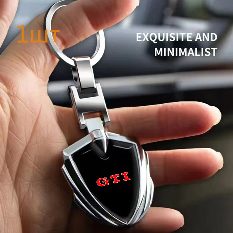 Car Keychain Car Emblem Stying Metal Key Rings Shield Shaped For VW GTI CC Polo Golf 4 5 6 7 MK7 MK5 MK4 MK6 Transporter
