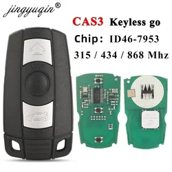 jingyuqin 315/868MHz Keyless-Go Remote Smart Key for BMW 3/5 Series CAS3 X5 X6 Z4 E70 Car ID46 Pcf7953 Comfort Access Hands Free