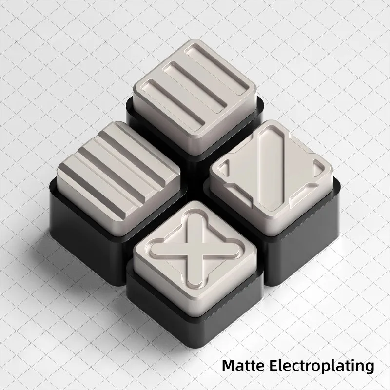 

Black White Metal Keycaps Customized Personalized Point Keycaps Keyboard Caps for Gaming Mechanical Keyboard Accessories Gifts