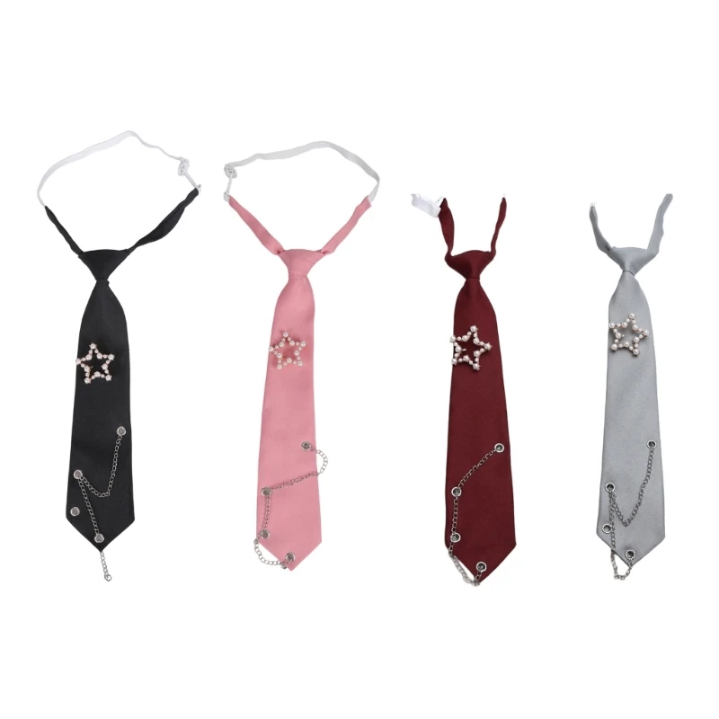 x7xb-cravatta-punk-per-donna-cravatta-nera-pre-annodata-uniforme-da-scolaretta-regolabile