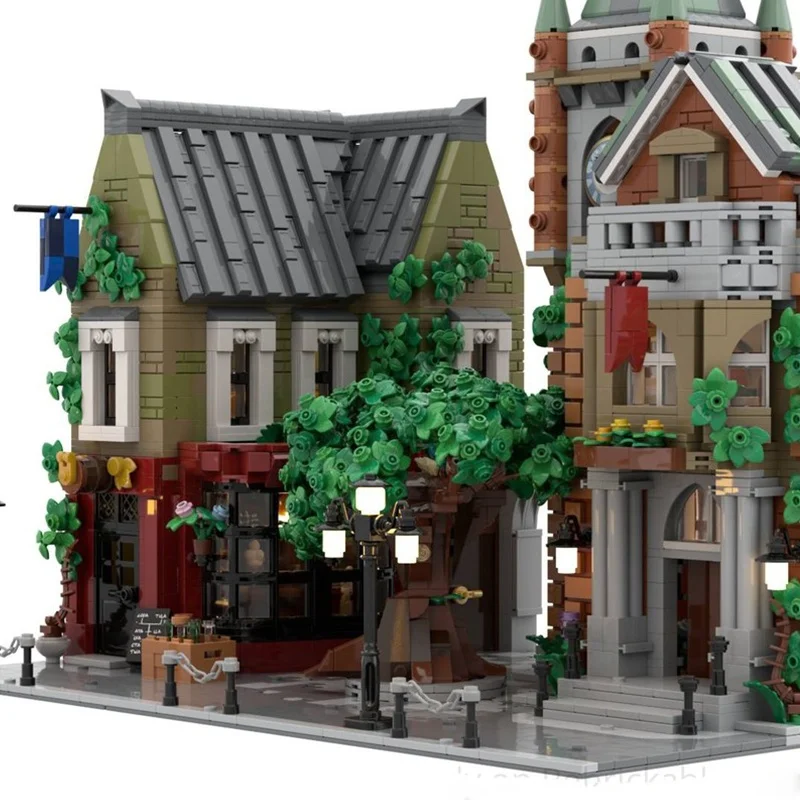 12468 шт. MOC Британская модульная коллекция, модульная модель, строительные игрушки, блоки, сборка, идея «сделай сам», кирпич, рождественские подарки на день рождения