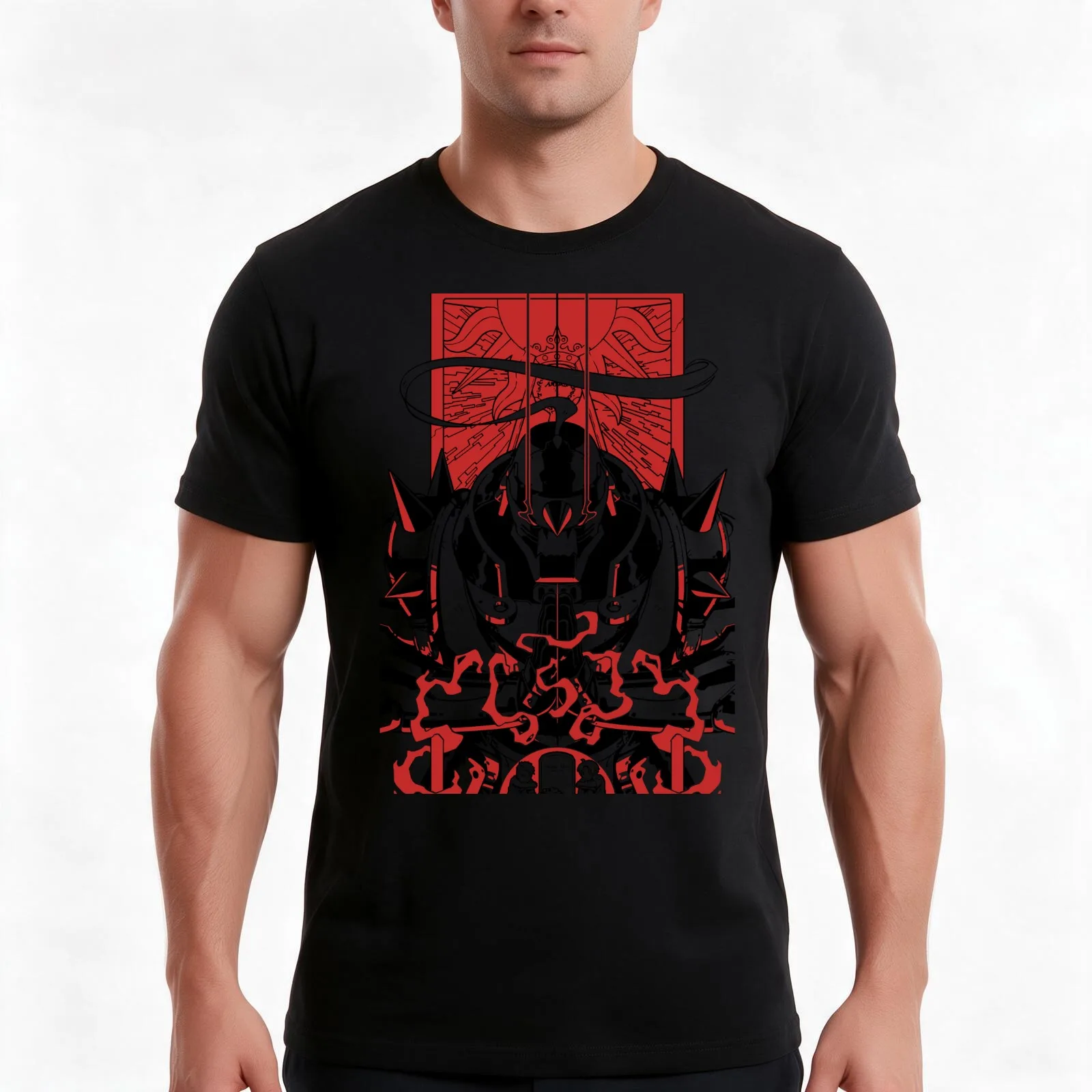 Alphonse Elric - Fullmetal Alchemist Brotherhood T-Shirt, Summer Casual Cotton Tee, Oversized Streetwear Tops, Unisex Men Women