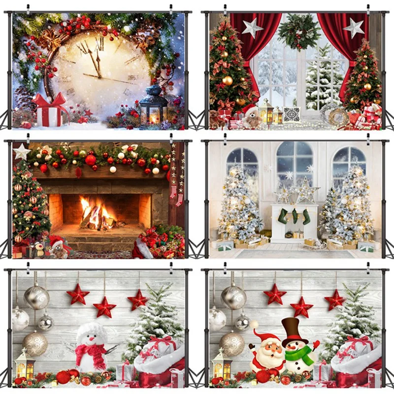210X150cm Christmas Background Cloth Snowflake Party Decor Holiday Children Photography Background Cloth, E Durable Easy To Use
