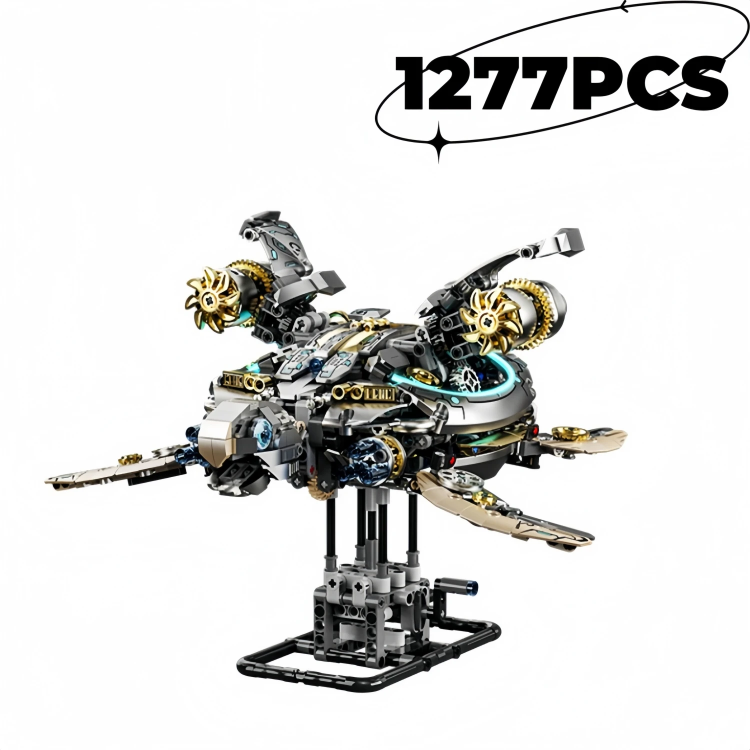 Bloques de construcción de tortuga marina mecánica, 1277 Uds., potencia del Motor, montaje MOC del océano, juego de bloques de construcción, regalos de cumpleaños y Navidad