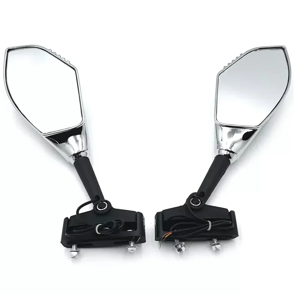 Mirrors with Turn Signal for Kawasaki Ninja 500 ZX7R ZX6R ER6F 636 Z750 Suzuki GSXR 600/750 Motorcycle Accessories