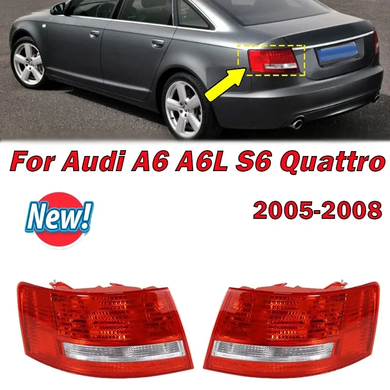 

Car Accessories For Audi A6 S6 Quattro 2005 2006 2007 2008 Tail Light Turn Signal Warning Brake Lamp Rear Taillight Without Bulb