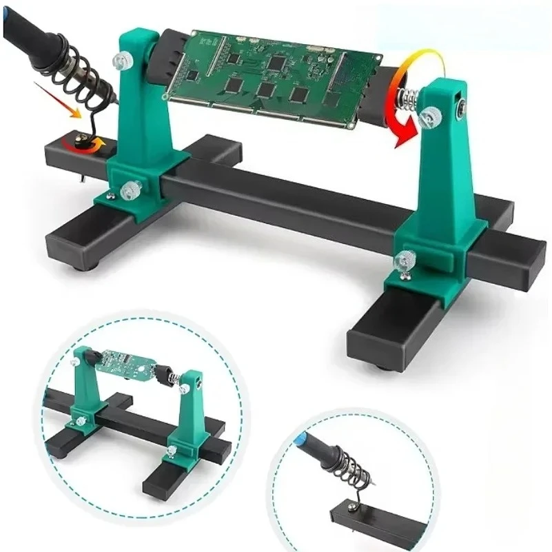 360 Degree Rotatable Adjustable PCB Holder Jig 0-300mm Clamping Range Circuit Board Soldering Repair Fixing Clamp Stand Tool