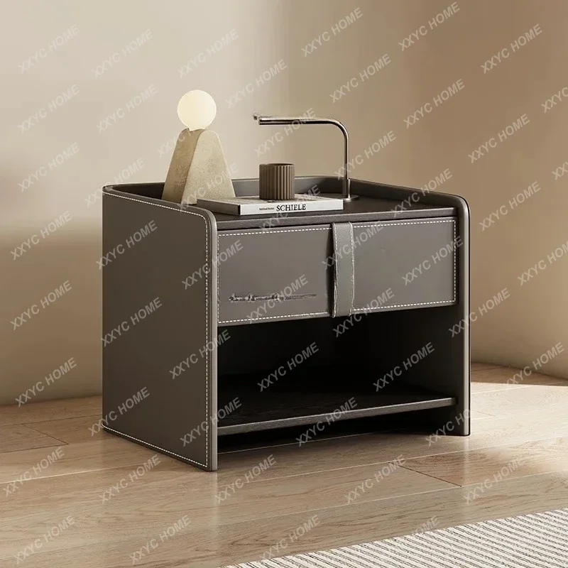 

A Bedside table creative storage box bedroom home light luxury high sense