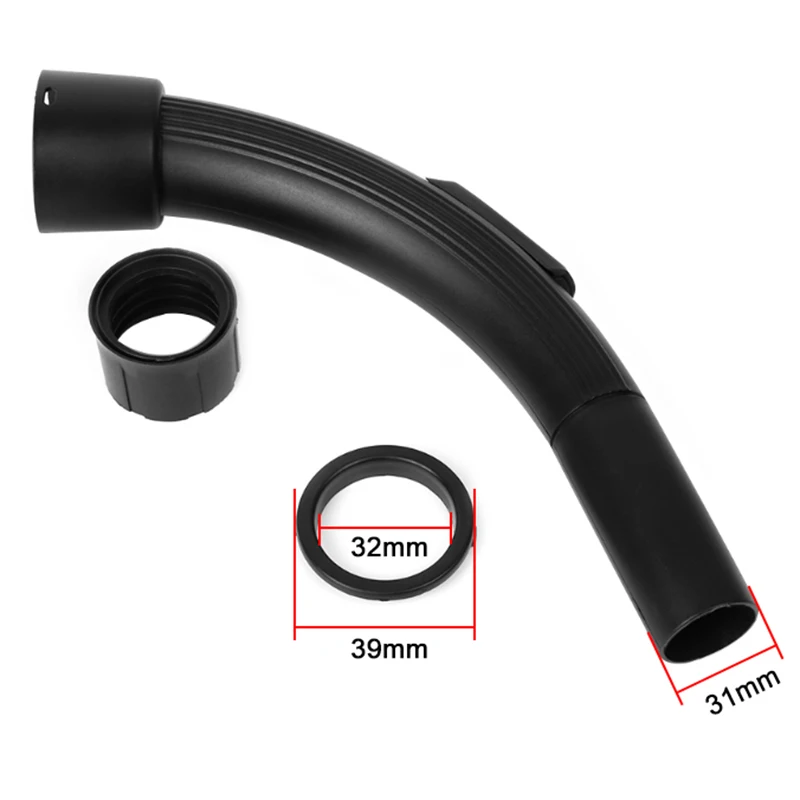 32mm Vacuum Cleaner Hose Handle Plastic Bent Curved Connector Pipe Nozzle Household Vacuum Cleaner Replacement Spare Parts