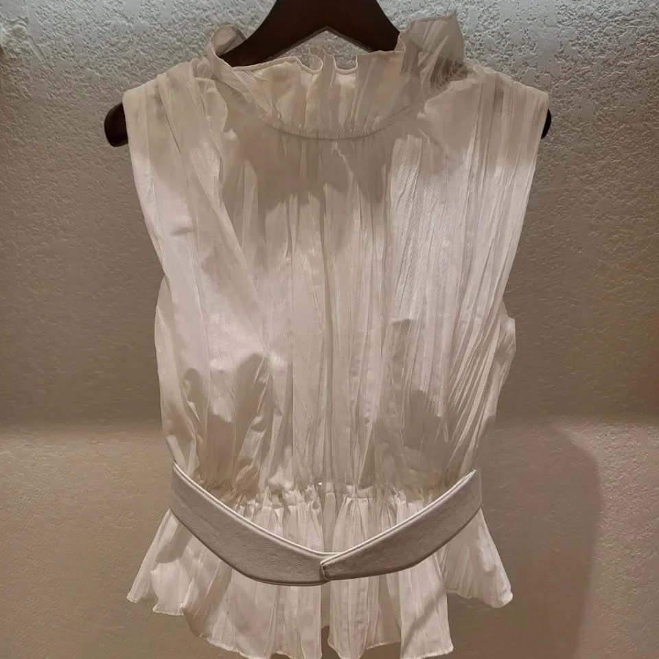 

Pure Wool Commuter Sle irt ter Ne Pleated Slim Fit Skirt Korean Version Summer Collection Regular Length