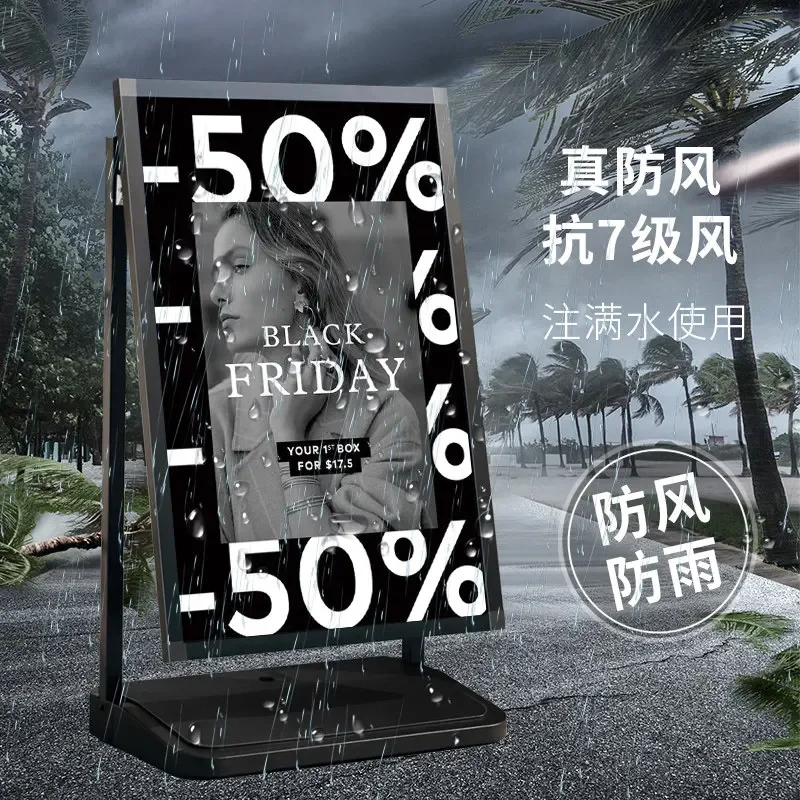 Recruitment billboard, display board vertical water sign, outdoor poster stand, water injection display