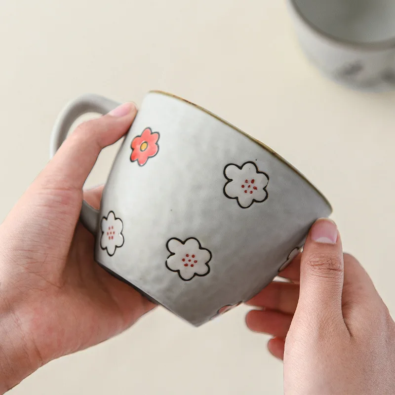 

Rock Breakfast Mug Ceramic Coffee Cup for Milk Cereal High Value Home Use Japanese Style