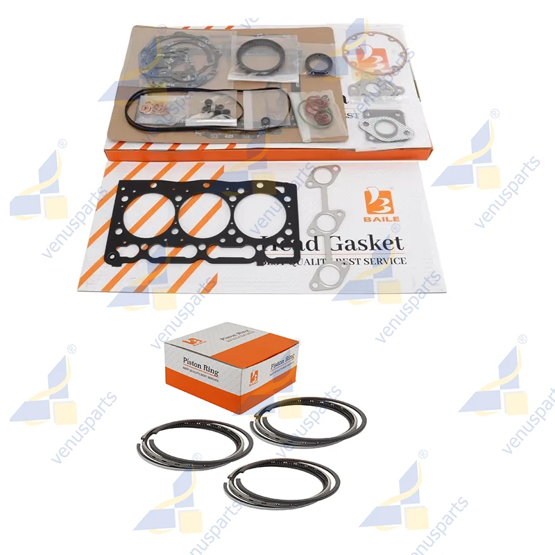 

For Kubota D1105 Piston Ring +Full Gasket Kit Set Engine Overhaul Rebuild Kit