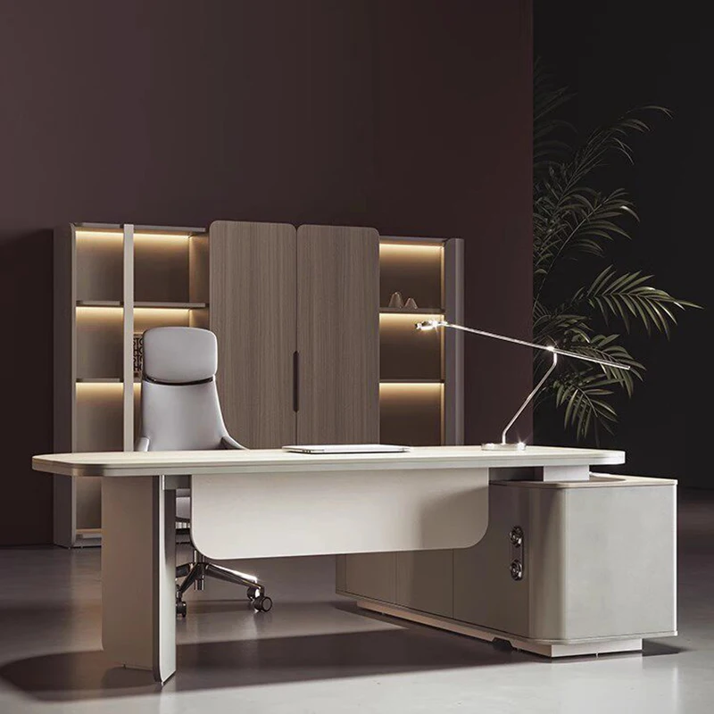 #Minimalist Modern Office Desk Wooden Executive Luxury Crafts Design Office Desk Aesthetic Large Tavolino Commercial Furniture