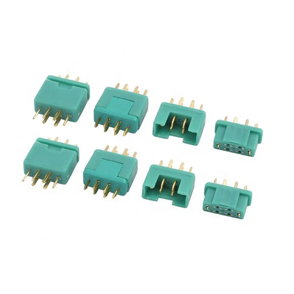 10 Pairs MPX Connector Plug RC 6Pin Goldplated Connector Male+Female Power Connector Aeromodelling Field Accessories for RC Tool