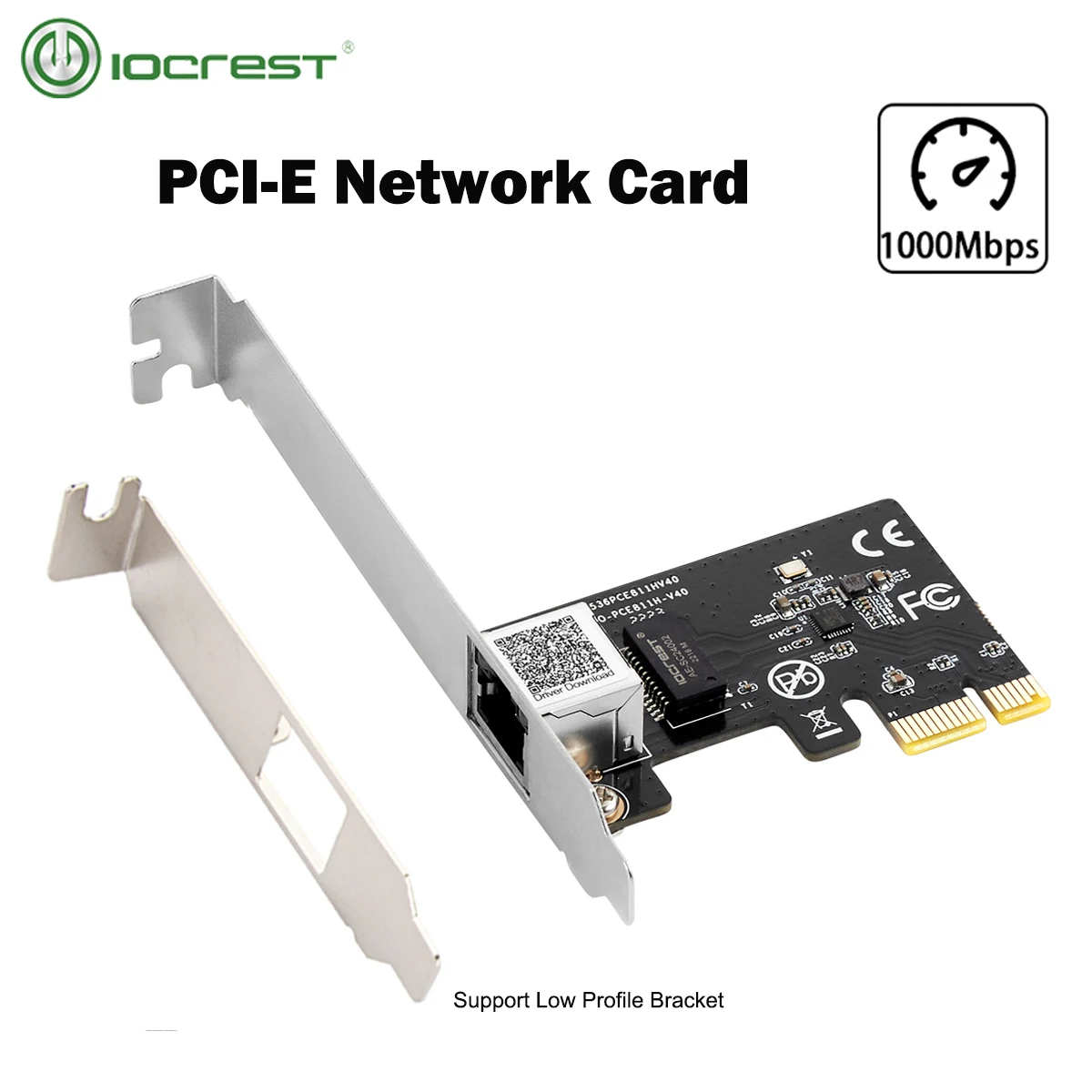 

Iocrest Gigabit Ethernet Realtek Chip Pci Express Lan Controller Card RTL8111H Pcie Network card RJ45 Nic