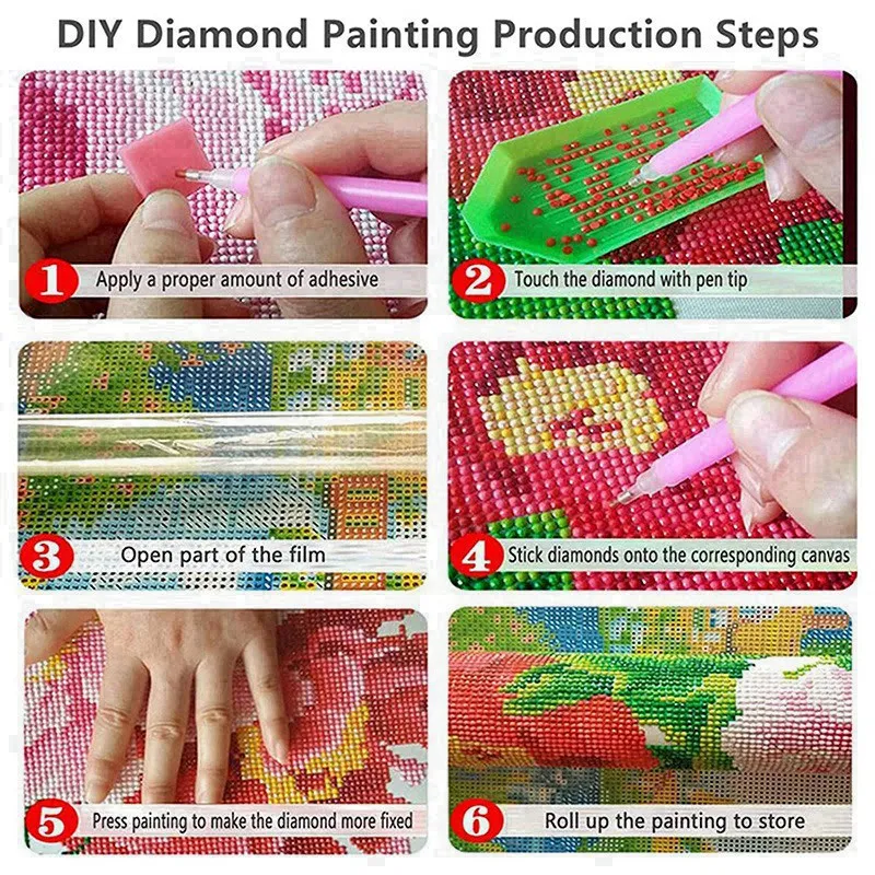 DIY Full Round Drill Diamond Painting Abstract Face Cross Stitch Embroidery 30X40cm