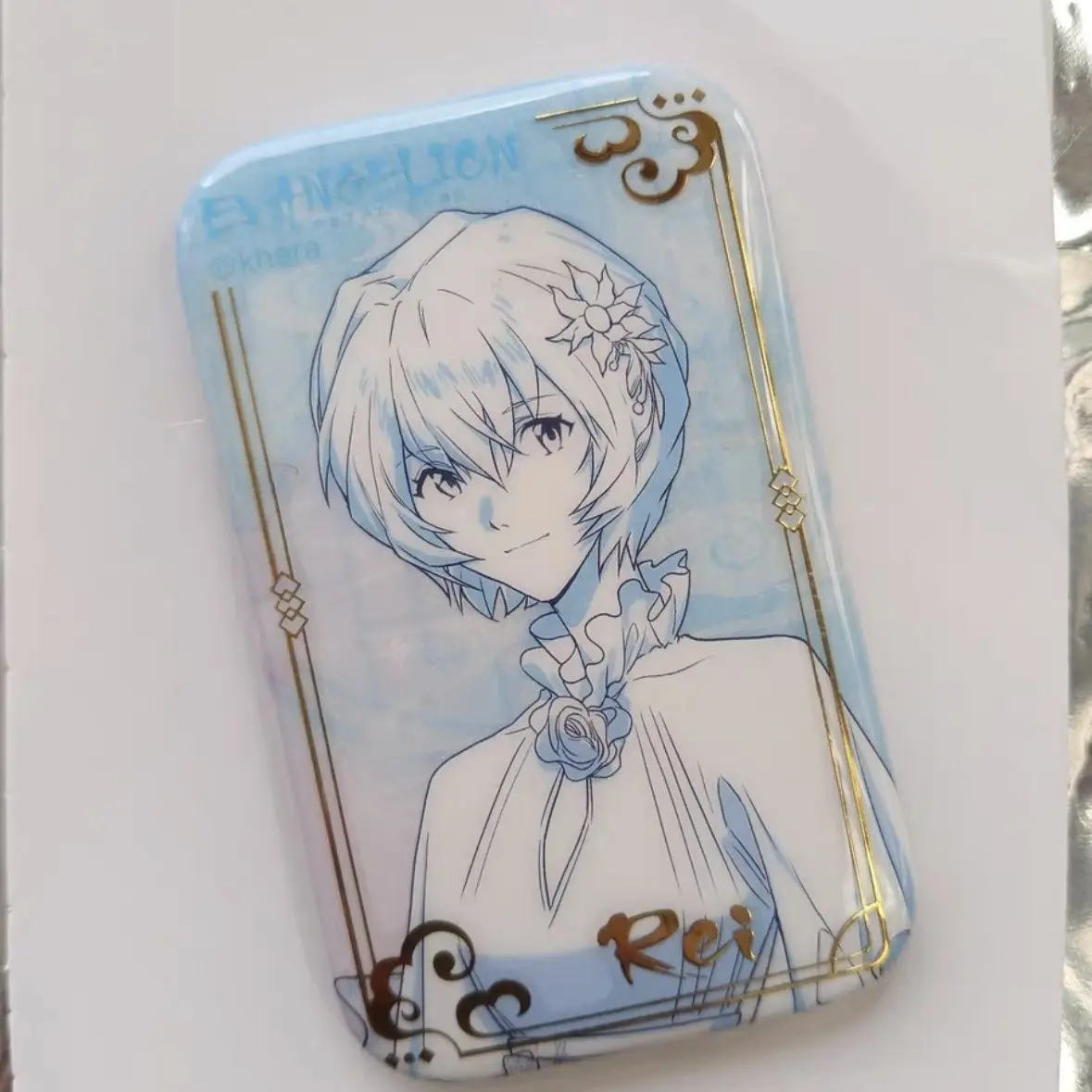 Neon Genesis Evangelion EVA Square Badge Rei Ayanami Anime Character Cartoon Brooch Pin Anime Collectible Badge Exquisite Gift