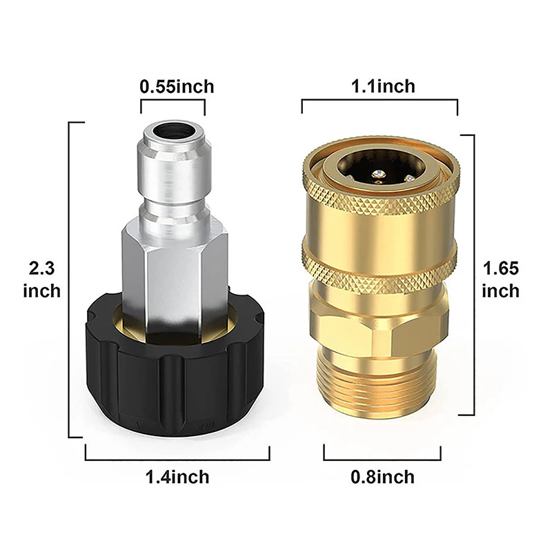 Hochdruck reiniger Schnell kupplungen m22 14/15mm bis 1/4 3/8 Zoll Hochdruck reinigers ch lauch & Pistolen adapter max. 4500 psi