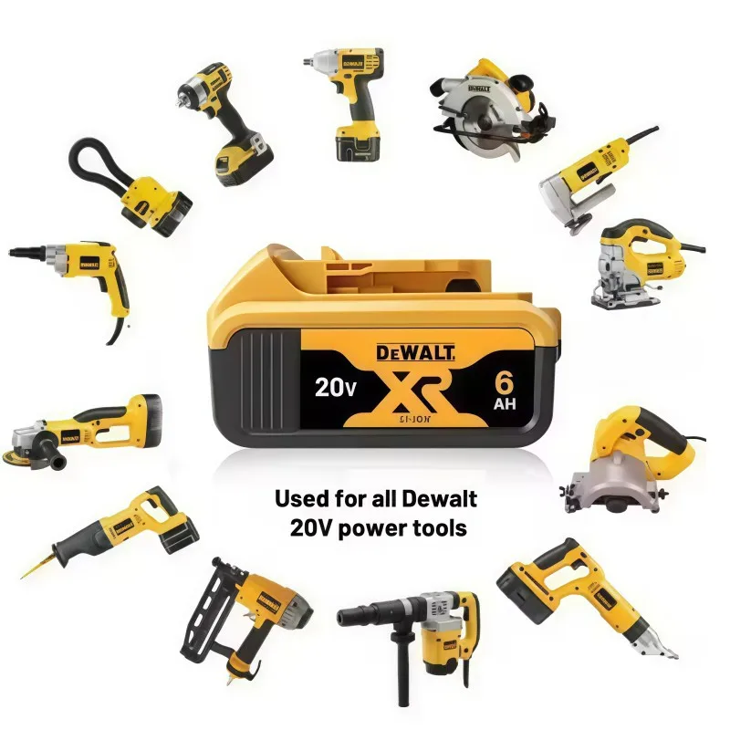 DeWALT Original-Akku 20 V 6,0 Ah MAX FlexVolt für DCB606 DCB205 DCB206 DCB209 DCB182 Elektrowerkzeug mit Ladegerät