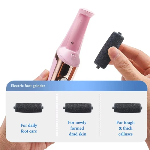 Imagen 2 del producto Removedor eléctrico de callos para pies, Lima eléctrica suave portátil para pies, eliminador de piel muerta agrietada seca, Kit de cuidado de pies recargable