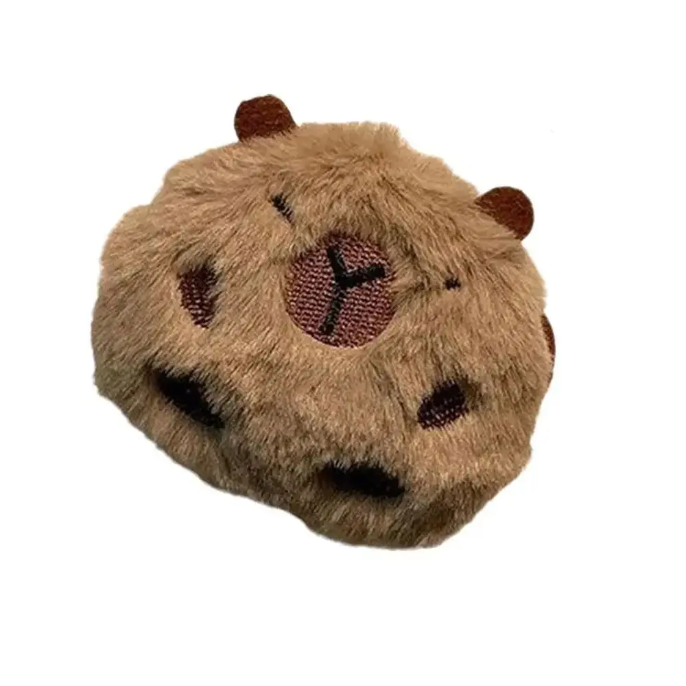 3D Capybara Earphone Case Soft Plush Earphone Charging Box Warm Fluffy Headphone Protective Cover for Airpods