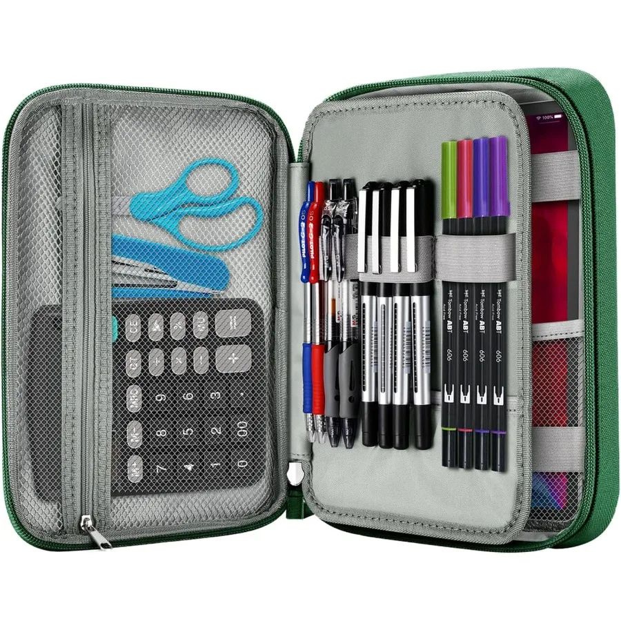 Aufbewahrungstasche mit großem Fassungsvermögen für Markierungsstifte, Federmäppchen, einfache Schreibwarentasche, Box, Kunstwerkzeug, Skizzen-Aufbewahrungslösungen, ideal für Bul