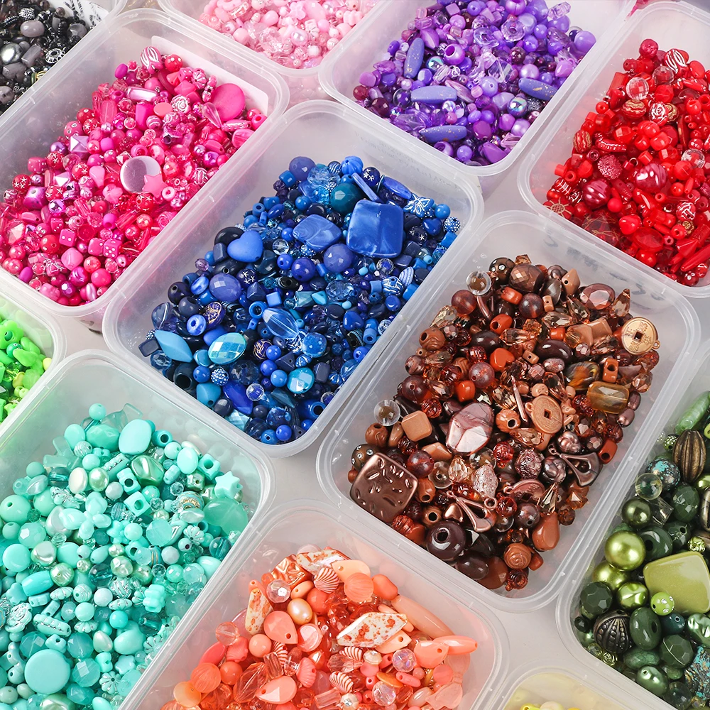 20g/lot Mixed Size Style Star Heart Butterfly Acrylic Loose beads For DIY Handmade Necklace Jewelry Making Accessories