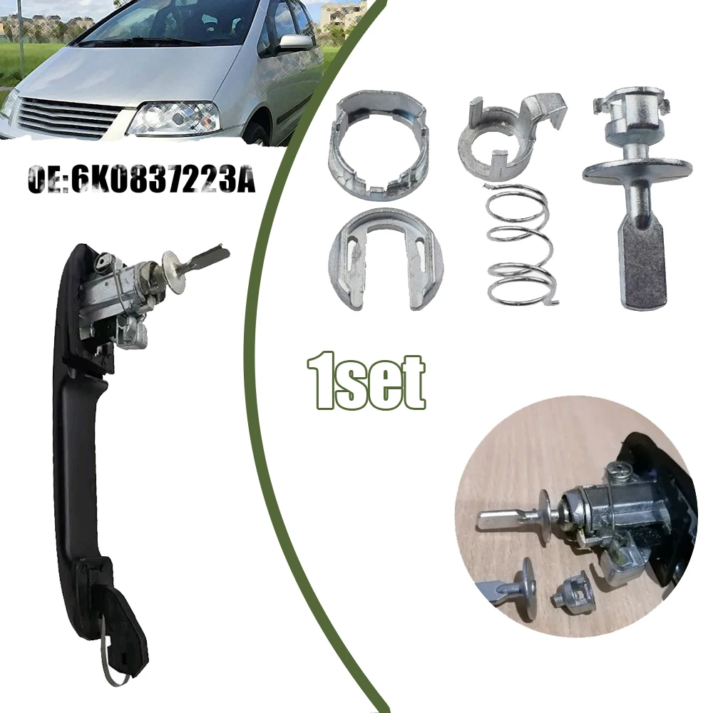 1Set Car Front Left or Right Door Lock Cylinder Accessories Fit for VW SHARAN SEAT ALHAMBRA 95-10 FORD GALAXY 95-06 6K0837223A