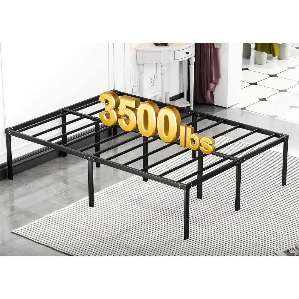 

Full Bed Frame Heavy Duty 18 Inch, Sturdy Metal Platform with Strong Bearing & Under Bed Storage, No Box Spring Needed,