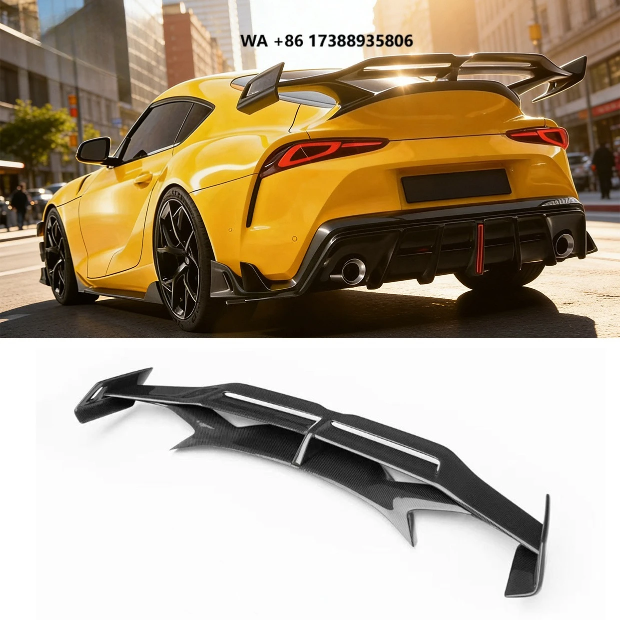 Carbon Fiber Rear Spoiler for To-yo-ta Supra A90 AE Style Car Bumper Exterior Accessory