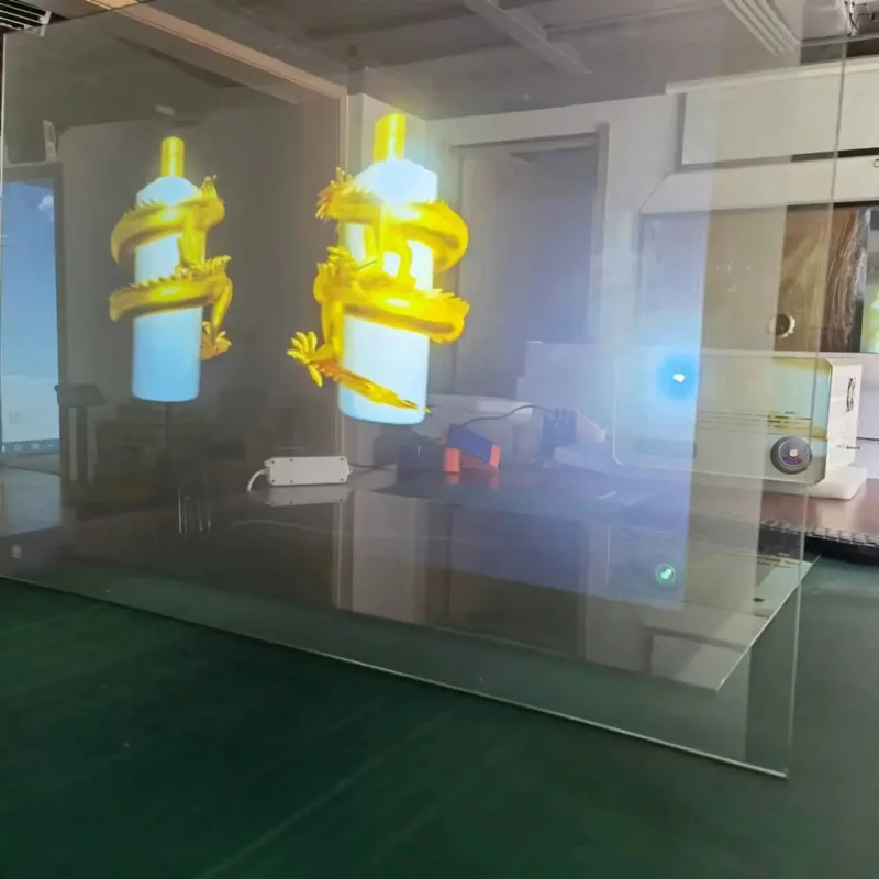 3D Holographic Transparent Rear Projection Ccreen Film for Advertising Glass Window Show Different Size