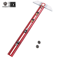 HONGDUI Hooked On Wood MT-2465 PRO Scriber Marking T Square Ruler Aluminum Alloy Hole Positioning Marking Gauge