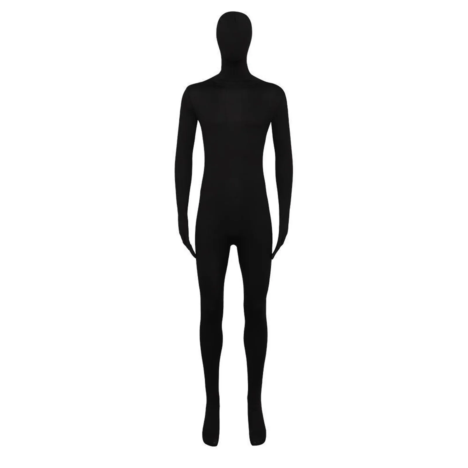 Halloween Party Cosplay Costume Black Green Unitard Bodysuit Adult Full Body Zentai Suit Men’s Spandex Second Skin Tight Suits