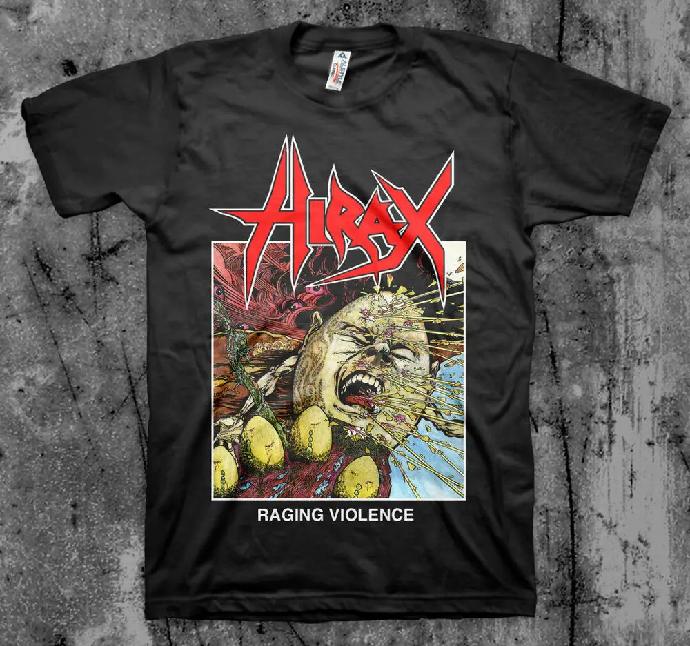 Hirax 'Raging Violence' T Shirt  High Quality 100%Cotton Short Sleeve