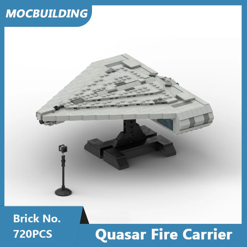 MOC Building Blocks Quasar Fire Carrier 1/1500 UCS Scale Model DIY Assemble Bricks Collection Display Xmas Toys Gifts 720PCS