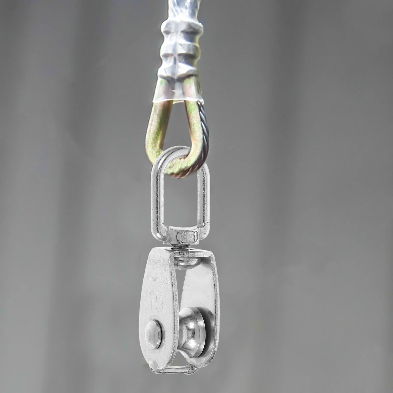 10pcs Stainless Steel Pulley Wire Rope Pulley Greenhouse Diy Project Pulleys Groove Wheel Heavy Duty Lifting Pulley Heavy Duty P