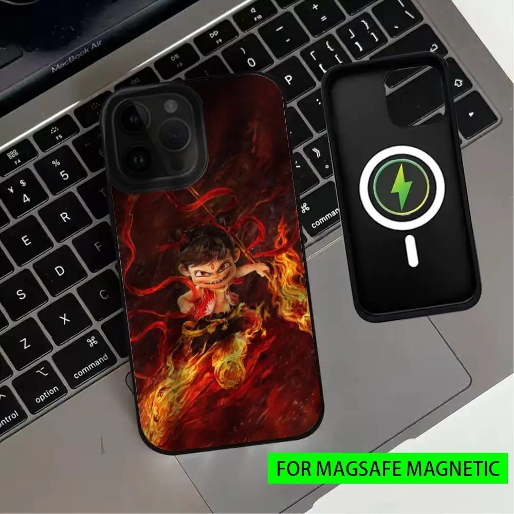เคสโทรศัพท์ลายอนิเมะน้องเน่จ่า สำหรับ iPhone17,16,15,14,13,12,11 Plus,Pro Max รองรับแม่เหล็กสำหรับการชาร์จไร้สาย Magsafe