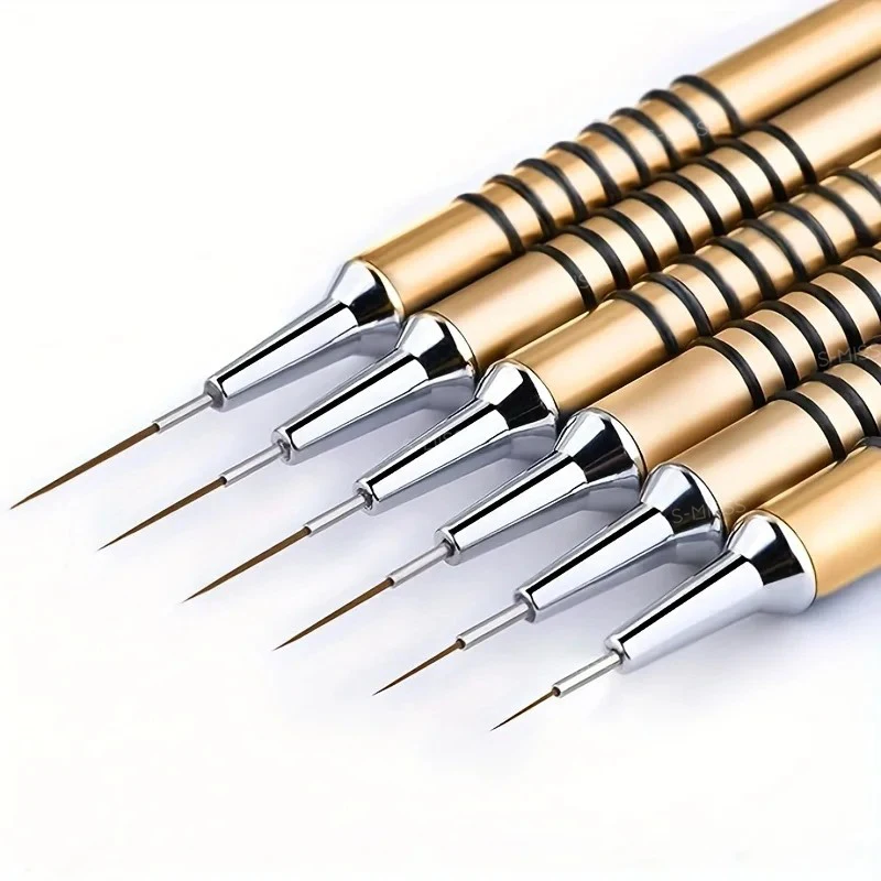 Professional Nail Art Liner Brushes Set Nail Art Design Brush Stripe Nail Line Brush Thin Long Lines UV Gel Painting Pen Carved