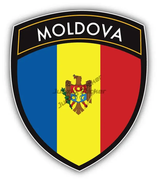 Moldova Flag Car Window Bumper Sticker Decal for Bumper, Water Bottle, Tumblers, Laptop