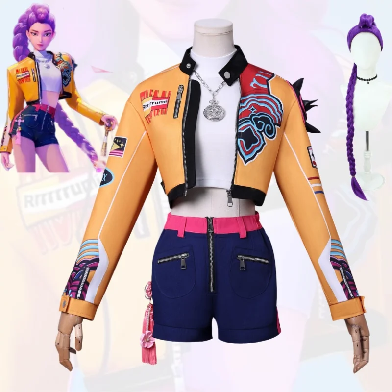 

Anime KPop Demon Cos wig disfraz Hunters Lumi Mira Zoe Girl Group Suit Women Halloween Party Roleplay Cosplay Costume Christmas