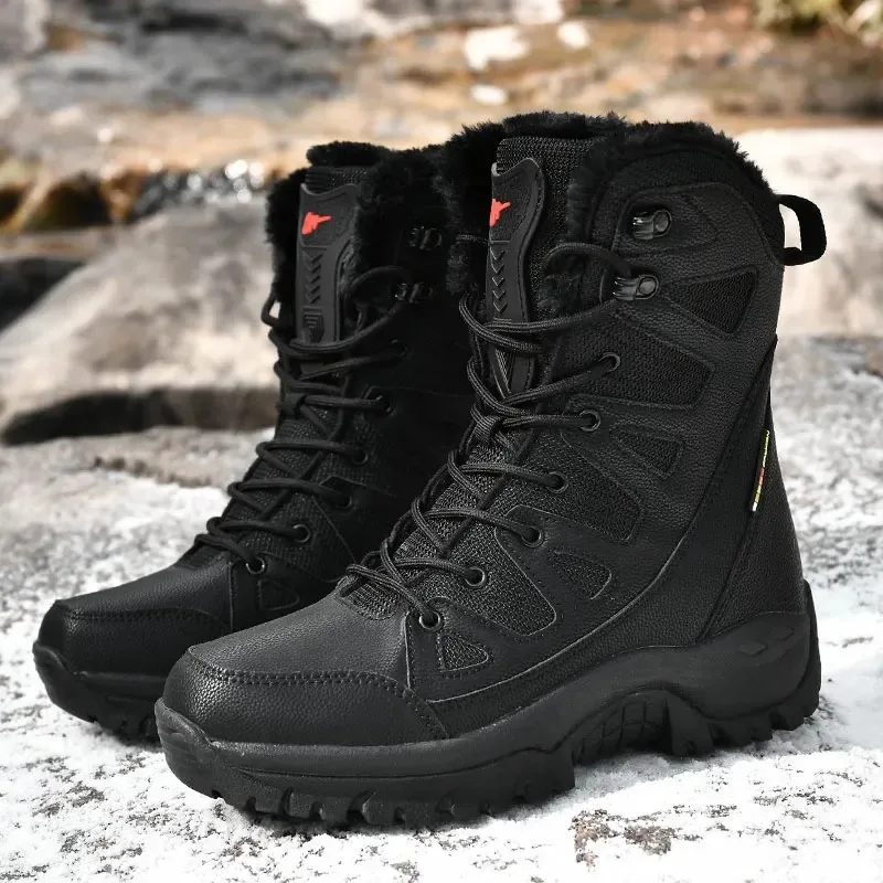 

Men's Snow Boots Winter Outdoor Keep Warm Windproof Waterproof Thermal Male Wear-resistant and Anti-slip Protective Boots Brand
