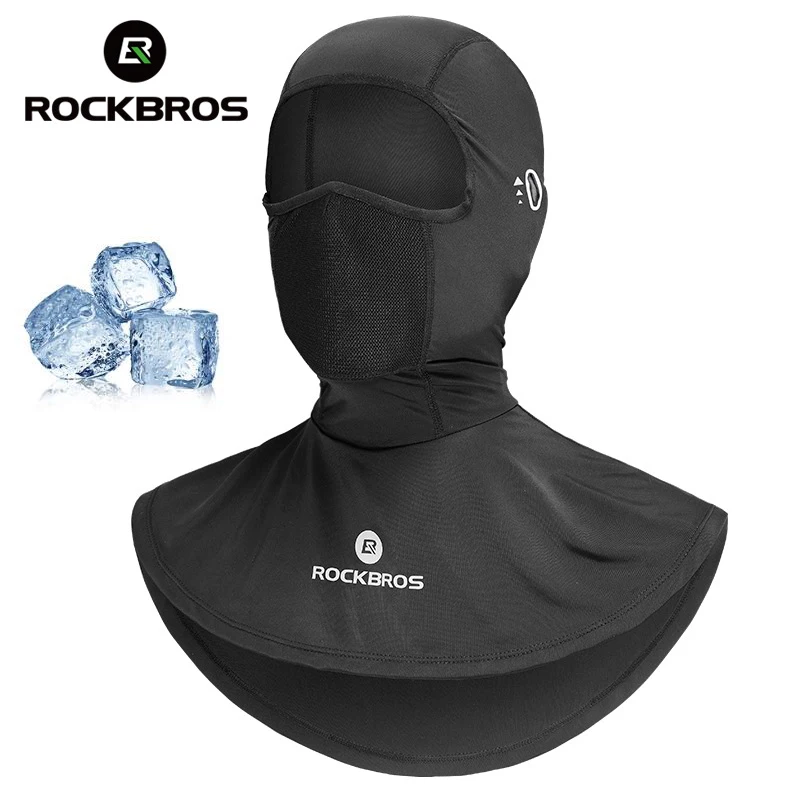 

ROCKBROS Summer Ice Silk Balaclava Men Women Cycling Cap Face Mask UV Sun Protection Shawl Motorcycle Bicycle Helmet Liner Hat