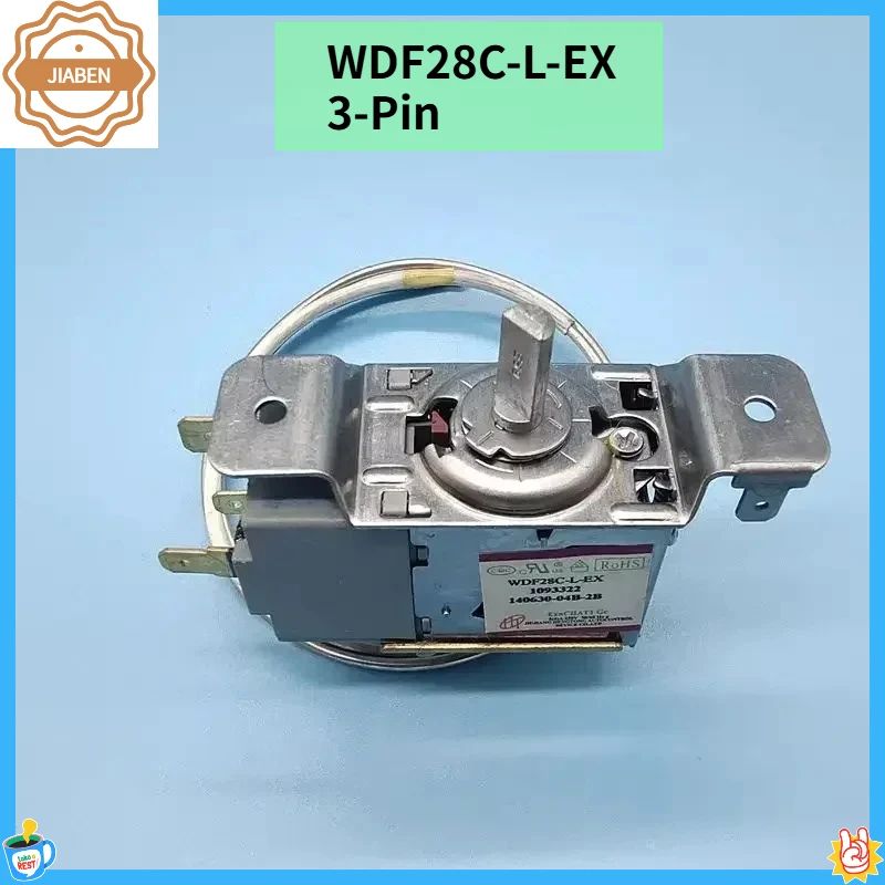 WDF28C‑L‑EX 3‑Pin 55cm Refrigerator Thermostat Temperature Control Switch Replacement Accessory for Ronshen Hisense Fridge