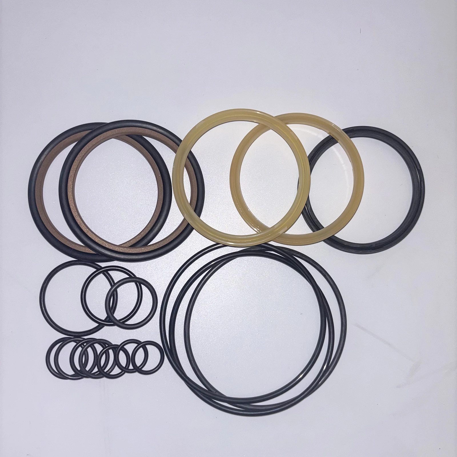 TOP200 Hydraulic Breaker Seal Kit Excavator Rock Hammer Complete Rebuild Set with Main Seal Dust Wiper Backup Rings