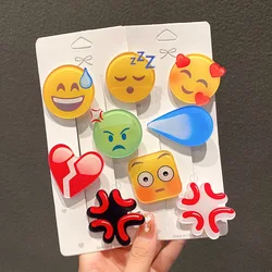 Fashion Emojied Hairpin Speechless Sweat Angry Water Drop Hair Clip For Cool Girls Funny Emoticons Hairpin Hair Accessories