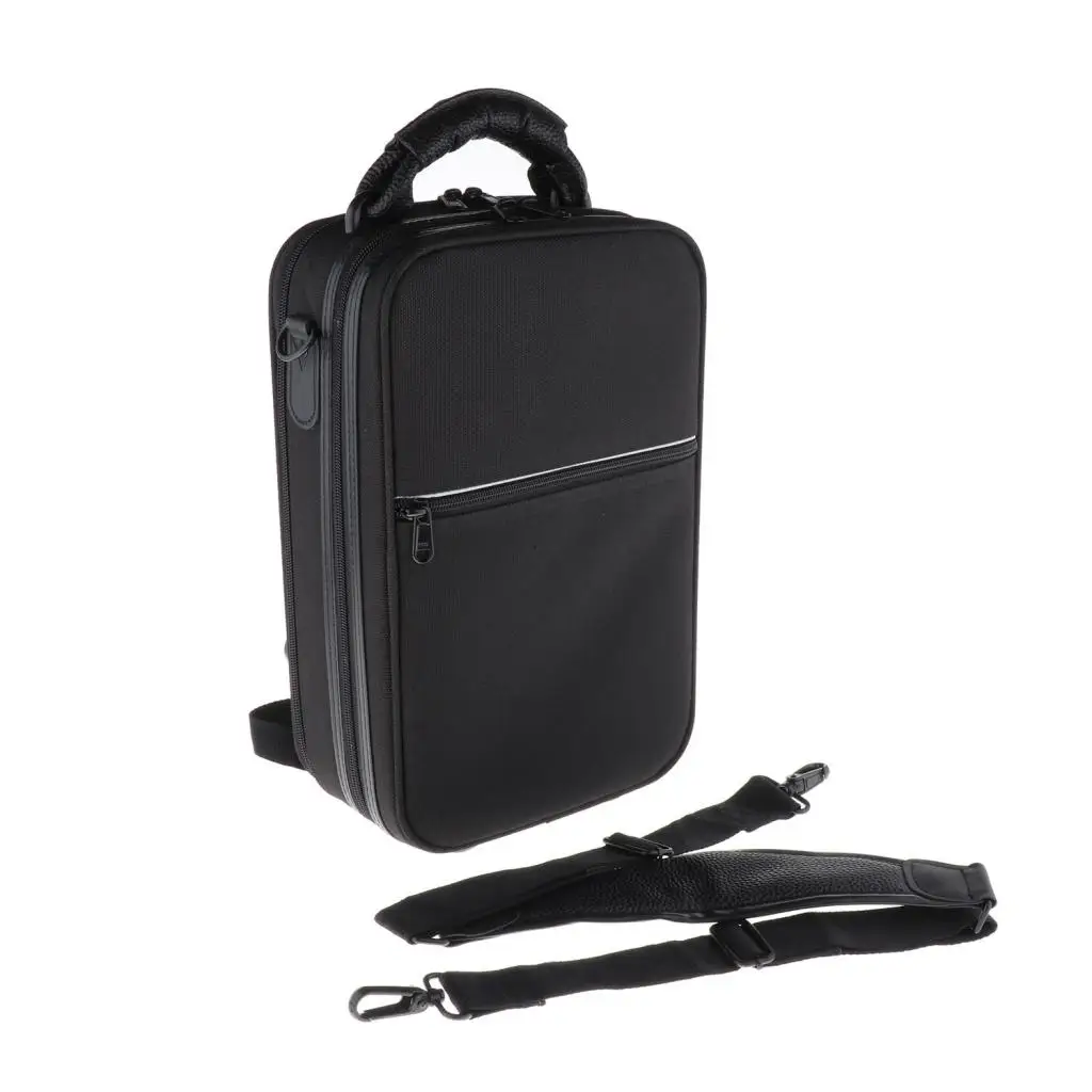 

Black Clarinet Artificial Leather Carrying Case Gig Bag Handbag Backpack